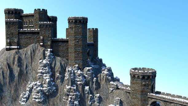 istock 3D Rendering Fairy Tale Winter Castle 1369325067