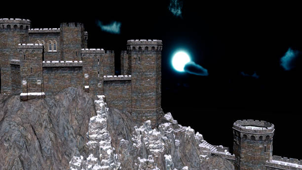 istock 3D Rendering Fairy Tale Winter Castle 1369325091