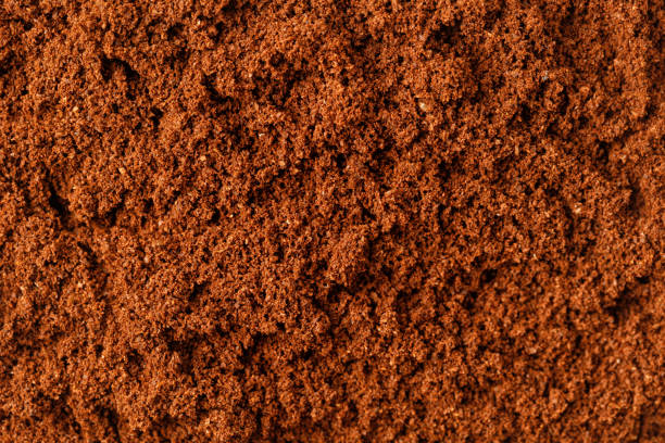 istock Ground coffee. Texture background with coffee, close up, top view 1369329557