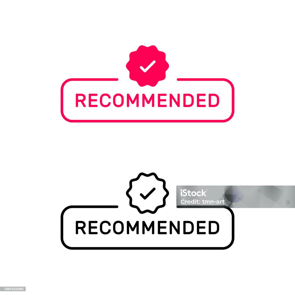 Recommended. Sign Simple Simple Recommended Banner Sign Vector Design Stock Illustration ...