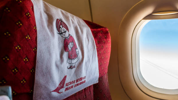 air india mascot - airplane airbus boeing air vehicle imagens e fotografias de stock