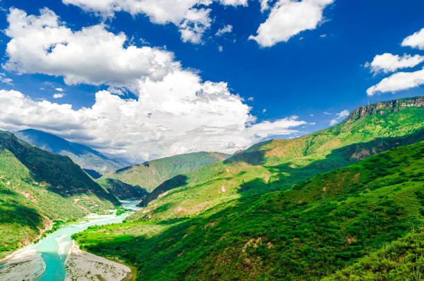 Chicamocha canyon part of national aprk located on the Santander department in Colombia stock photo