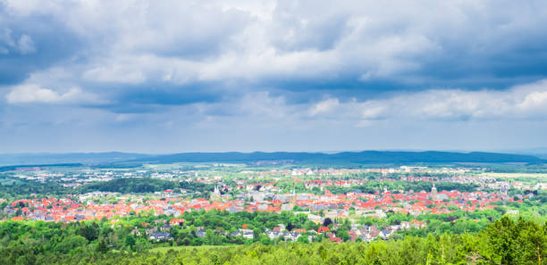 istock Panoramic view of historic town Goslar in Germany 1369344301