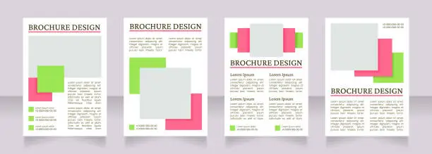 Vector illustration of Fitness center advertisement blank brochure layout design