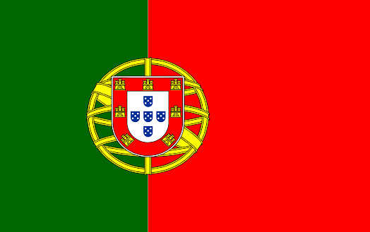 Portugal flag with  standard shape color ,Symbols of Portugal template banner,card,advertising ,promote,ads, web design, magazine,