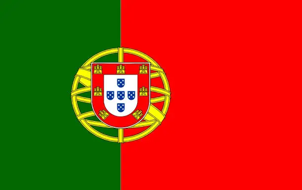 Vector illustration of Portugal flag with  standard shape color ,Symbols of Portugal template banner,card,advertising ,promote,ads, web design, magazine,