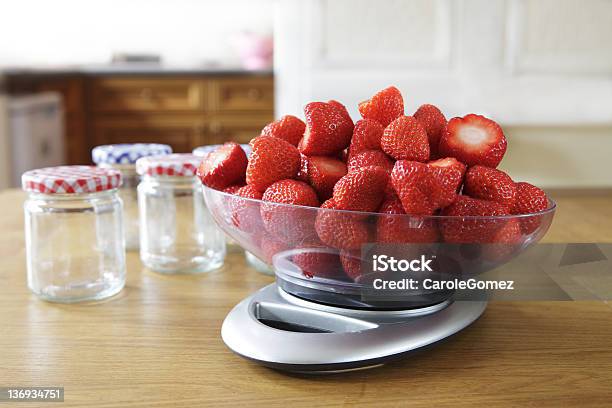 Strawberry Jam Making Preparations Stock Photo - Download Image Now - Cooking, Domestic Kitchen, Domestic Room