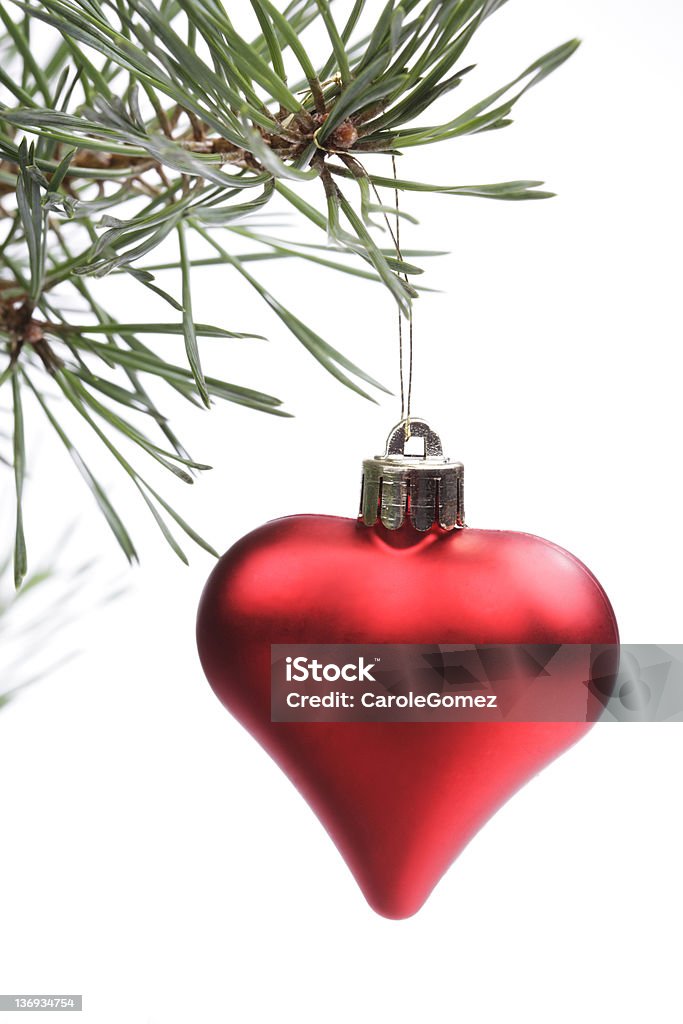 Weihnachten rote Herz Dekoration - Lizenzfrei Baum Stock-Foto
