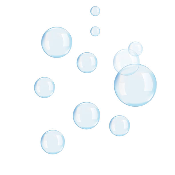 illustrazioni stock, clip art, cartoni animati e icone di tendenza di bolle di vetro trasparenti realistiche per l'acqua. bolle png. vettore png. - bubble