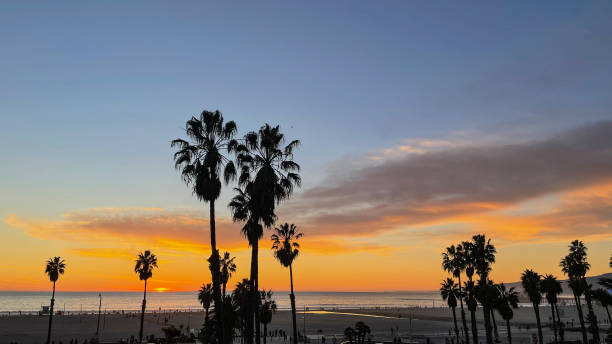 istock Sunset over water in Marina del Rey, CA 1369355074