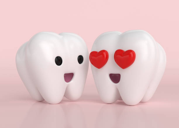 istock Happy white teeth in love celebrating valentine's day 1369355402