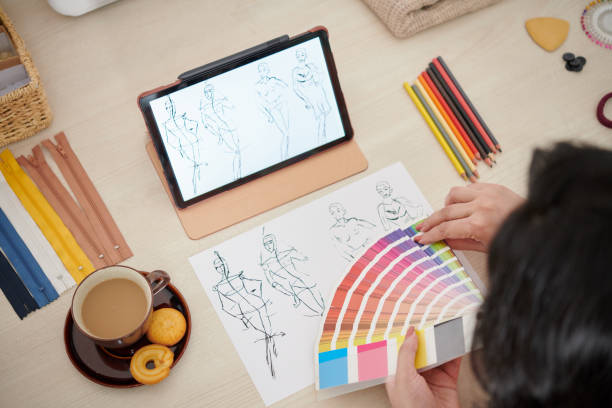 istock Fashion designer Working on Color Palette 1369357077