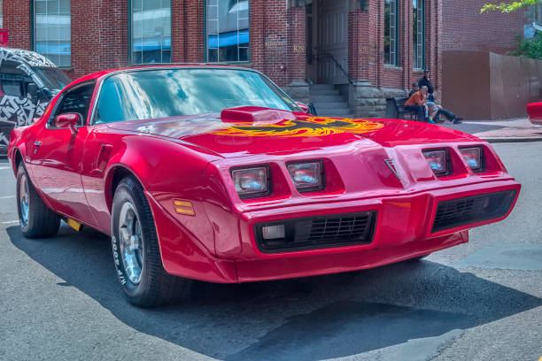 Moncton, New Brunswick, Canada - July 10, 2015  : 1981 Pontiac Firebird Trans Am parked in downtown Moncton during 2015 Atlantic Nationals, Moncton, NB, Canada.