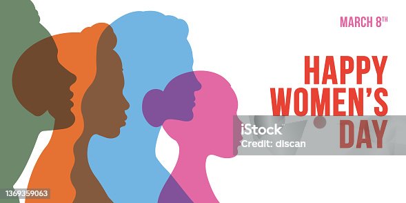 istock International Women's Day template for advertising, banners, leaflets and flyers. 1369359063