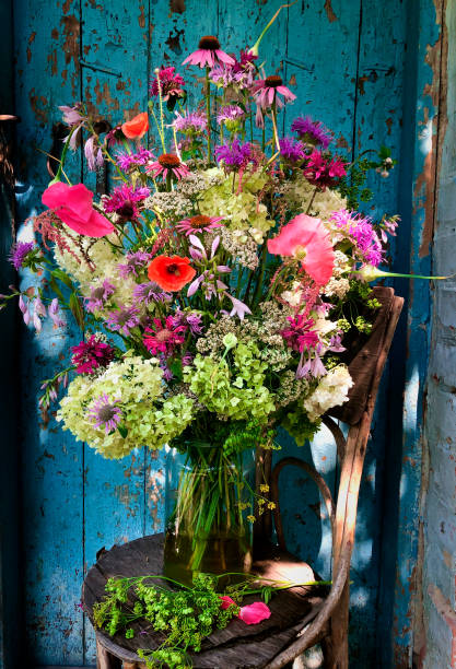 istock Romantic bouquet a in a retro style in the courtyard 1369361876