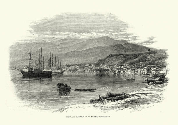 istock Town and harbour of St Pierre, Martinique, 1860s, 19th Century 1369362496