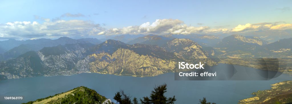 View of the Garda View of the Garda from Monte Baldo with Riva del Garda and Torbole Beauty In Nature Stock Photo