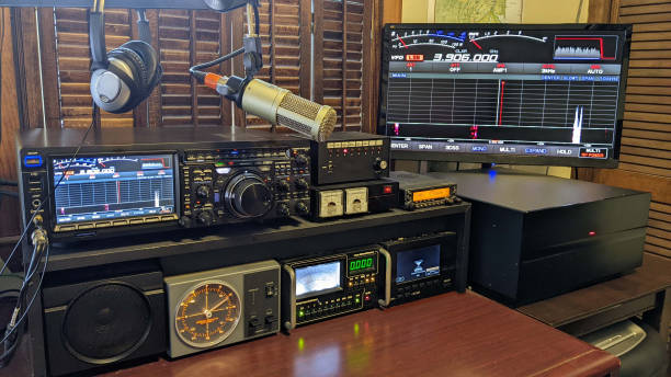 Ham Radio Ham radio equipment radio broadcasting photos stock pictures, royalty-free photos & images