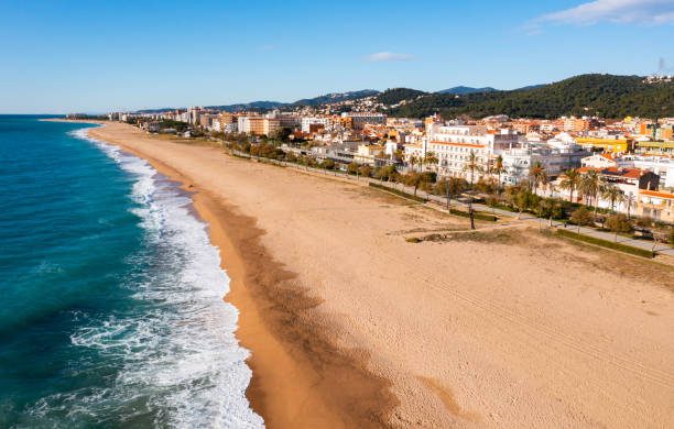 istock Aerial view of Malgrat de Mar, Spain 1369367755