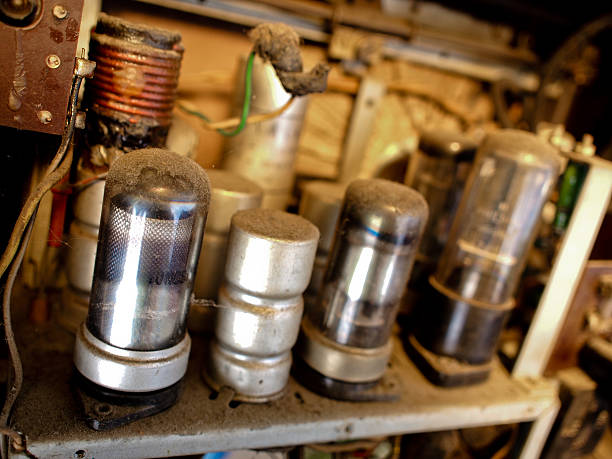 istock Old dusty radio lamps 136937365