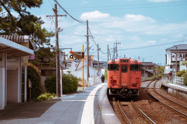 Okayama, Japan - April 15, 2019 : Kibitsu railway station platform