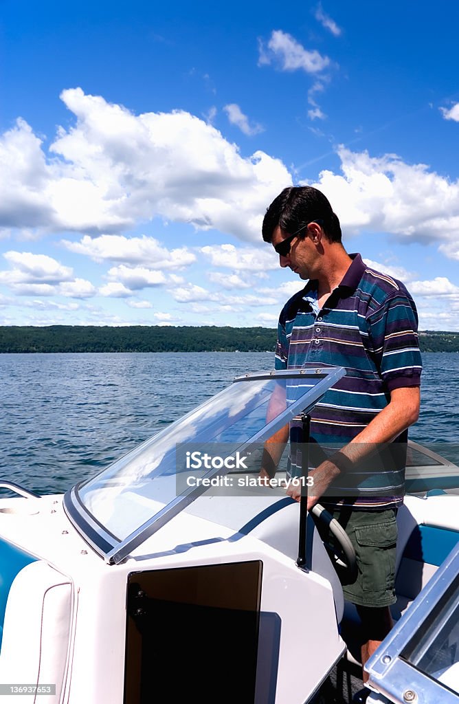 Mann mit dem Boot - Lizenzfrei Blau Stock-Foto