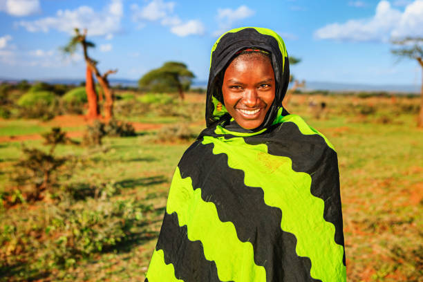 Portrait of young woman from Borana, Ethiopia, Africa The Borana Oromo are a pastoralist tribe living in southern Ethiopia and northern Kenya omo river photos stock pictures, royalty-free photos & images