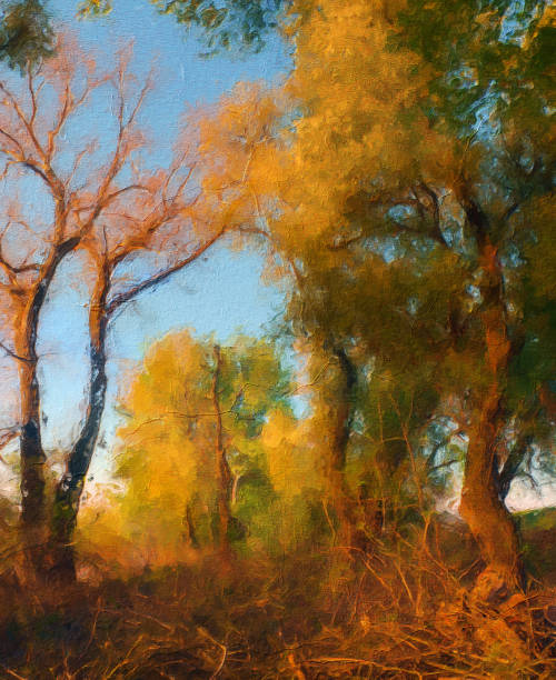 istock Oil landscape painting 1369383740