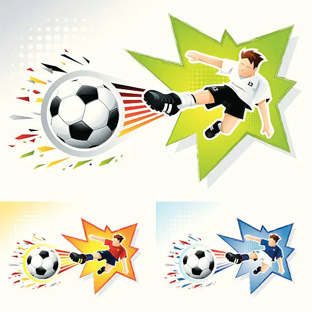 Vector illustration of Score a goal!