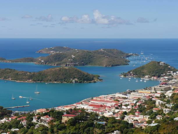 istock St Thomas, US Virgin Islands with smaller islands in view 1369389983