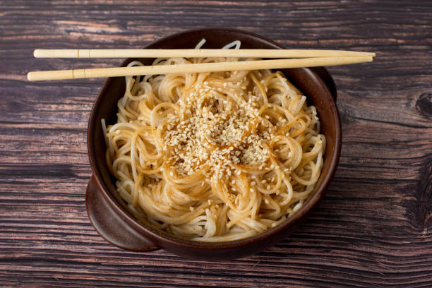 istock asian rice noodles on wooden 1369391262