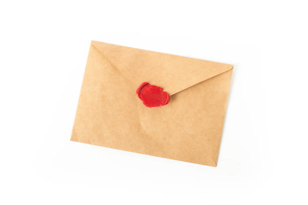 istock Red wax stamp on a white background 1369392809