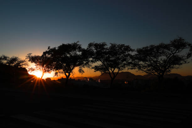 Beautiful sunset with landscape  in Alicante