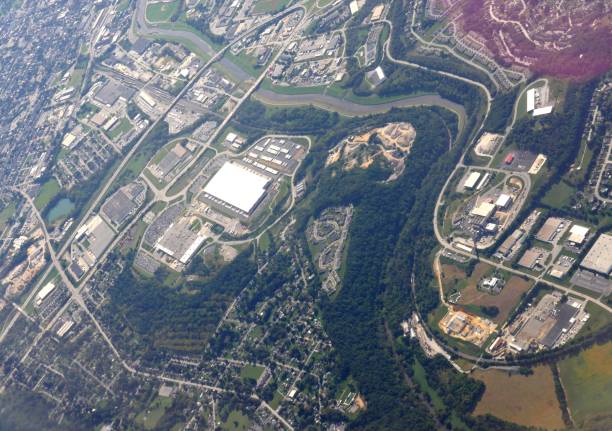 istock Aerial shot approaching Baltimore, Maryland 1369395667