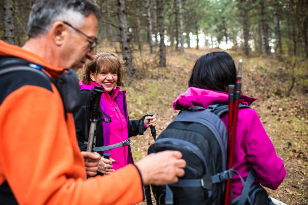 istock Happy hiking with friends 1369398262