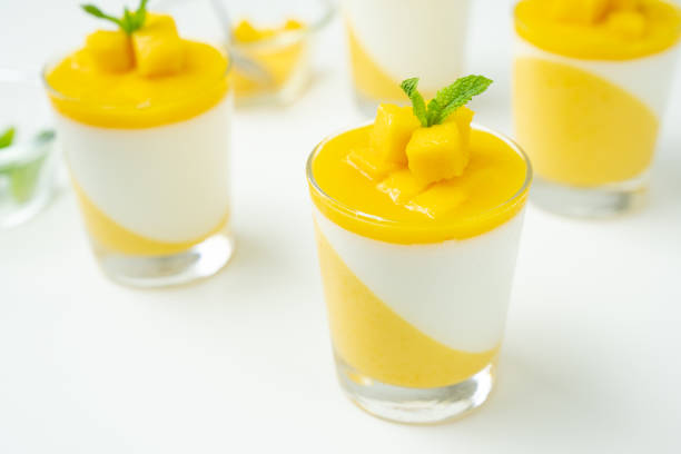 istock Italian dessert mango panna cotta 1369402300
