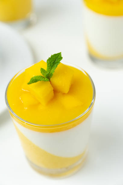 istock Italian dessert mango panna cotta 1369402394