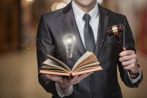 The concept of Enlightenment and the study of jurisprudence. stock photo