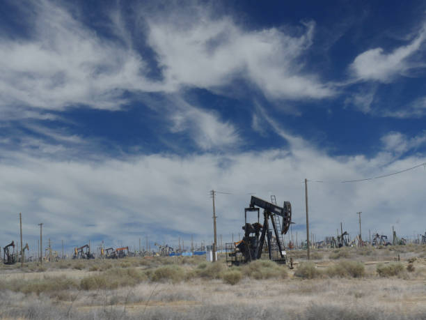 istock Numerous oil rigs along Highway 46, California 1369405270