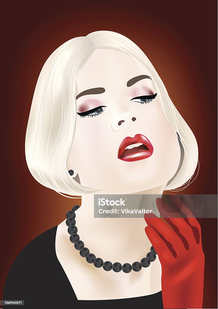 lady - arte vectorial de Glamour libre de derechos