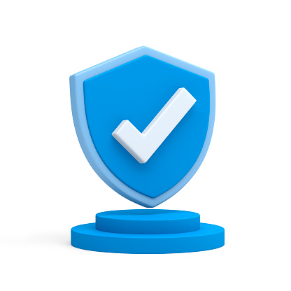 Security, guaranteed icon. 3d illustration