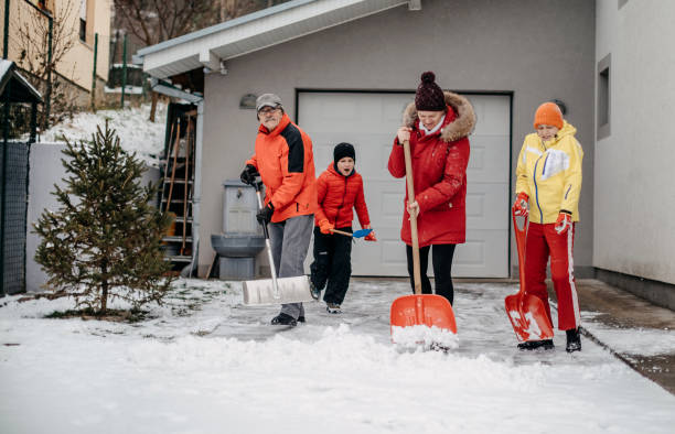 istock Family cleaning snow 1369406906