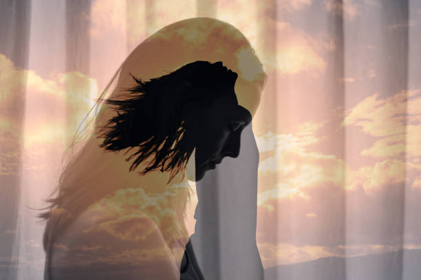 Sadness, depression, stress, freedom concept.