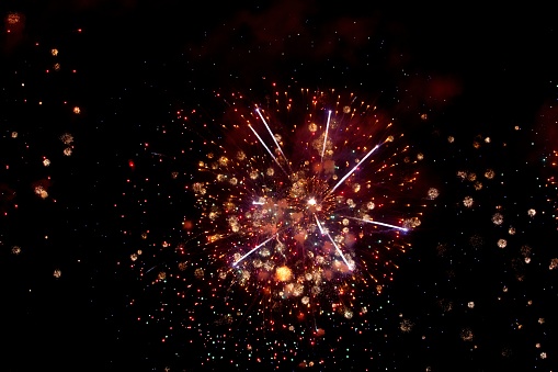 exploding fireworks with a galactic look