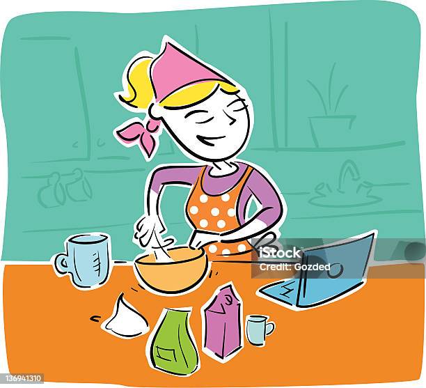 Cooking From Internet Stock Illustration - Download Image Now - Accessibility, Blogging, Chef