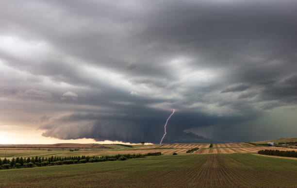 Supercell thunderstorm stock photo