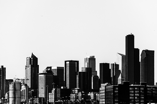 City skyline.\nSeattle, Washington, USA.