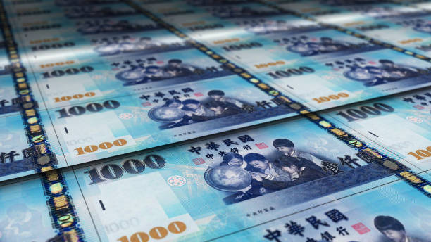 istock Taiwan Dollar note money printing concept 3d illustration 1369431345