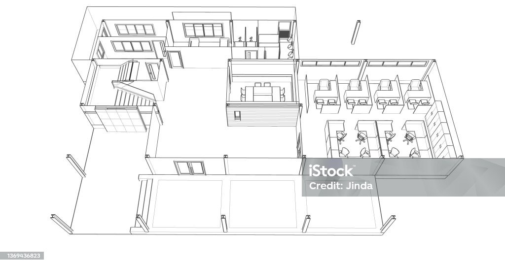 Builduin Drawing Building Drawing Stock Illustration - Download Image Now - Arch ...