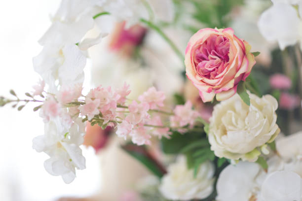 istock Selective focus fabric flowers, valentine concept 1369439319